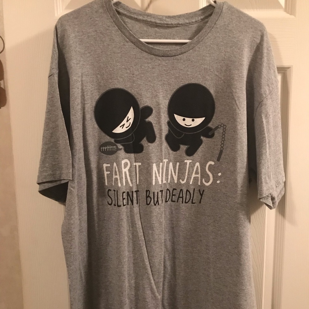 Fart Ninjas ‘Silent but Deadly’ tee shirt gray